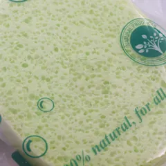 Bông rửa mặt bọt biển tẩy tế bào chết Miraculous xanh Hàn Quốc