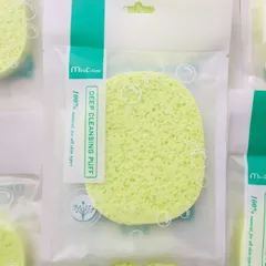 Bông rửa mặt bọt biển tẩy tế bào chết Miraculous xanh Hàn Quốc