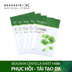Hộp 5 mặt nạ rau má Beauskin Cica Centella giúp phục hồi, tái tạo, giảm mụn 30mlx5 Hàn Quốc