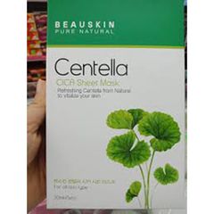 Hộp 5 mặt nạ rau má Beauskin Cica Centella giúp phục hồi, tái tạo, giảm mụn 30mlx5 Hàn Quốc