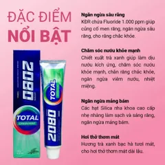 Kem đánh răng ngừa sâu răng và hôi miệng từ hương bạc hà 2080 Total Mint Hàn Quốc 120g