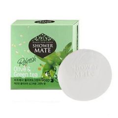 Xà bông tắm Shower Mate chứa nhiều vitamin, nuỗi dưỡng làn da Olive & Green Tea Hàn Quốc 100g