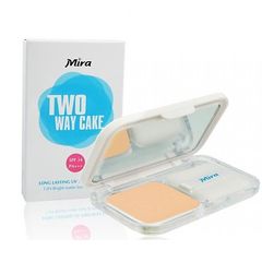Phấn phủ trang điểm Mira cực mịn, kiềm dầu cực tốt, làm đều màu da Long Lasting UV Two Way Cake 12g