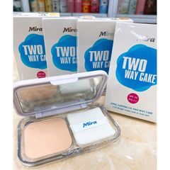 Phấn phủ trang điểm Mira cực mịn, kiềm dầu cực tốt, làm đều màu da Long Lasting UV Two Way Cake 12g