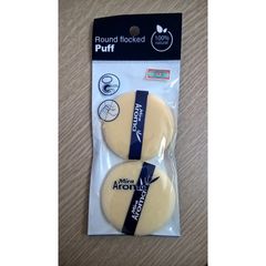 Bông phấn khô tròn siêu mịn Aroma Round Flocked Puff Hàn Quốc (2 x miếng)