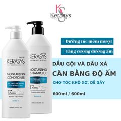 Dầu Gội Xả Kerasys Moisturizing Shampoo cân bằng độ ẩm cho mái tóc khô xơ, dễ gãy rụng 600ml