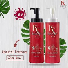 Dầu gội thảo dược hạt trà giảm gãy rụng, kích thích mọc tóc Kerasys Oriental Premium 600ml