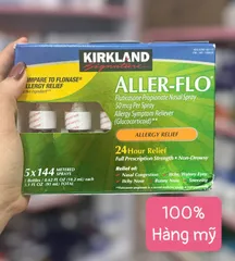 Hàng Mỹ Chính Hãng - Kirkland Signature Aller-Flo Xịt Mũi Dị Ứng  Chai x 144 Lần Xịt xoang