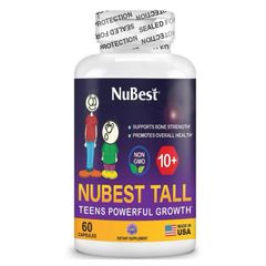 Viên uống Nubest Tall 10+ |60 viên| Hỗ trợ tăng chiều cao vượt trội cho thanh thiếu niên từ 10 - 20 tuổi [S/P nội địa Mỹ]