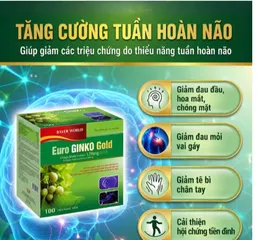 Viên uống hỗ trợ hoạt huyết, tăng cường tuần hoàn máu não Euro Ginko Gold HD Pharma (100 viên)