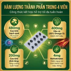Viên uống hỗ trợ hoạt huyết, tăng cường tuần hoàn máu não Euro Ginko Gold HD Pharma (100 viên)