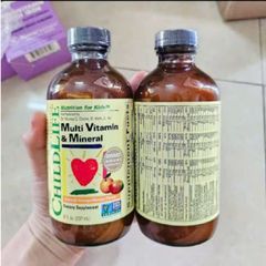Siro ChildLife Multi Vitamin & Mineral |237 mL| Hỗ trợ sự phát triển toàn diện dành cho trẻ từ 4 tháng trở lên [S/P nội địa Mỹ]