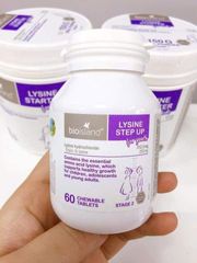 Viên uống BioIsland Lysine Step Up for Youth |60 viên| Hổ trợ phát triển chiều cao - Nâng cao sức đề kháng cho trẻ từ 6 - 24 tuổi [SP nội địa Úc không tem] 