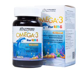 Viên uống giúp trẻ phát triển chiều cao, trí não và thị lực Omega-3 For Kids Nutrimed (100 viên)