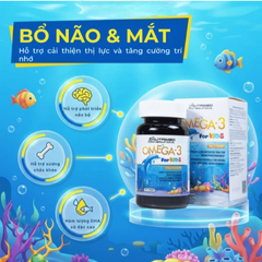 Viên uống giúp trẻ phát triển chiều cao, trí não và thị lực Omega-3 For Kids Nutrimed (100 viên)