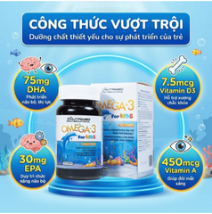 Viên uống giúp trẻ phát triển chiều cao, trí não và thị lực Omega-3 For Kids Nutrimed (100 viên)