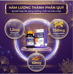 Viên uống hỗ trợ dễ ngủ, ngủ sâu giấc, tăng cường sức khỏe Trùng Thảo Gold (30 viên)