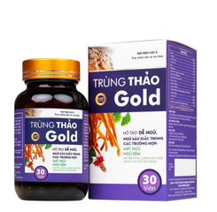 Viên uống hỗ trợ dễ ngủ, ngủ sâu giấc, tăng cường sức khỏe Trùng Thảo Gold (30 viên)