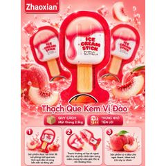Thạch Que Kem Zhaoxian Gói 500g Đủ Vị Dưa Gang Chanh Vàng Trà Sữa - Thạch Trái Cây Sữa Chua Hot Trend Ăn Vặt