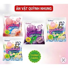 Dây 10 Gói Kẹo Dẻo Lột Vỏ Cokoc Mini (24g-25g/Gói) - Kẹo Lột Vỏ Vị Nho, Trái Cây Tổng Hợp Ăn Vặt Quỳnh Nhung