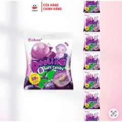 Dây 10 Gói Kẹo Dẻo Lột Vỏ Cokoc Mini (24g-25g/Gói) - Kẹo Lột Vỏ Vị Nho, Trái Cây Tổng Hợp Ăn Vặt Quỳnh Nhung