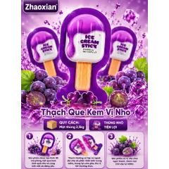 Thùng 2,5kg Thạch Que Kem Zhaoxian Mix Vị Dưa Gang Chanh Vàng Trà Sữa - Thạch Trái Cây 3D Dai Ngon Cho Bé Ăn Vặt