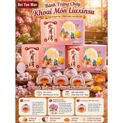 Bánh Trứng Chảy Liuxinsu Bei Yue Wan Hộp 330g (6 Cái) - Bánh Pía Trứng Muối Tan Chảy Ngàn Lớp Đài Loan Thơm Ngon Giá Rẻ