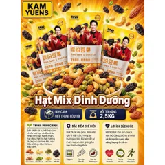 Combo 500g Hạt Mix Vị Dinh Dưỡng Kam Yuens Thơm Giòn Béo Bùi - Đồ Ăn Vặt Hạt Thập Cẩm Sấy Khô Cao Cấp Quỳnh Nhung