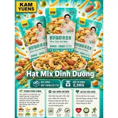 Combo 500g Hạt Mix Vị Dinh Dưỡng Kam Yuens Thơm Giòn Béo Bùi - Đồ Ăn Vặt Hạt Thập Cẩm Sấy Khô Cao Cấp Quỳnh Nhung