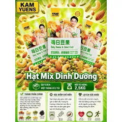 Combo 500g Hạt Mix Vị Dinh Dưỡng Kam Yuens Thơm Giòn Béo Bùi - Đồ Ăn Vặt Hạt Thập Cẩm Sấy Khô Cao Cấp Quỳnh Nhung