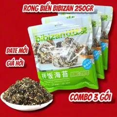Rong Biển Rắc Cơm Bibizan 250g - Rong Biển Ăn Liền Trộn Mè Rang Siêu Giòn Thơm Ngon Cho Bé Ăn Dặm Và Gia Đình