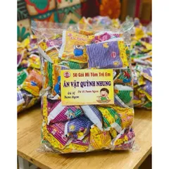 Bịch 50 Gói Mì Tôm Trẻ Em An Bình Thơm Ngon Giòn Rụm, Mì Snack Ăn Vặt Tuổi Thơ Cực Cuốn - Ăn Vặt Quỳnh Nhung