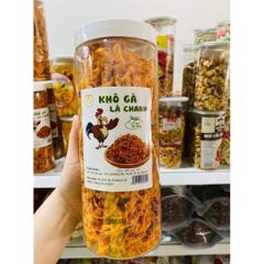 Khô Gà Lá Chanh Loại 1 Hũ 400g - Thịt Gà Khô Xé Sợi Cay Cay Giòn Dai Đậm Vị Đồ Ăn Vặt Nội Địa Thơm Ngon Giá Rẻ