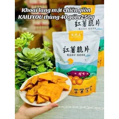 Khoai Lang Mật Chiên Giòn KAILIYOU Gói 250g - Snack Khoai Lang Sấy Lát Mỏng Bản To Giòn Rụm, Đồ Ăn Vặt Nội Địa Trung
