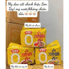 Combo 5 Gói Mỳ Dao Cắt Sơn Tây Vị Bò Om Thơm Ngọt Đậm Đà - Mỳ Nước Dẹt Gợn Sóng Nội Địa Trung Quỳnh Nhung