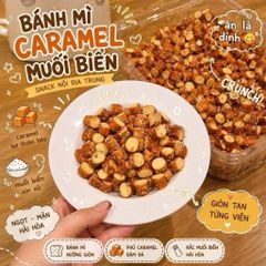 Bánh Mì Caramen Muối Biển 300g Khay Giòn Tan Đậm Vị - Đồ Ăn Vặt Nội Địa Trung Cao Cấp Quỳnh Nhung