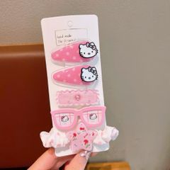 Kẹp Tóc Cho Bé Gái Hello Kitty Dễ Thương, Combo Kẹp Tóc Nhựa Kính Charm Hoạt Hình Cao Cấp Cho Bé - SP3390