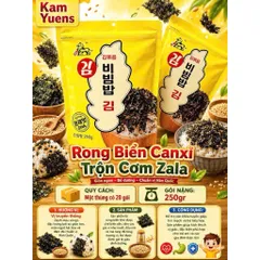 Combo 2 Gói Rong Biển Hàn Quốc Jungun (250g/Gói) Sấy Giòn Trộn Cơm, Rắc Cơm Siêu Ngon - Ăn Vặt Quỳnh Nhung