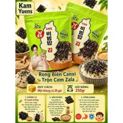 Combo 2 Gói Rong Biển Hàn Quốc Jungun (250g/Gói) Sấy Giòn Trộn Cơm, Rắc Cơm Siêu Ngon - Ăn Vặt Quỳnh Nhung
