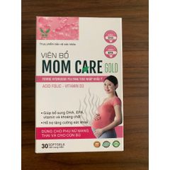 Mom Care Gold Hỗ trợ giúp bồi bổ và tăng cường sức khỏe, giúp giảm mệt mỏi trong thai kỳ. (H/30 viên)