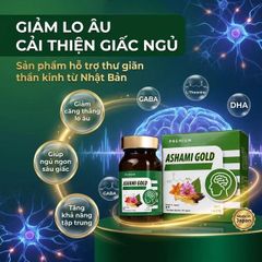 Viên hỗ trợ cải thiện tình trạng lo âu, cải thiện giấc ngủ Ashami Gold (60 viên)