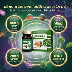 Viên hỗ trợ cải thiện tình trạng lo âu, cải thiện giấc ngủ Ashami Gold (60 viên)