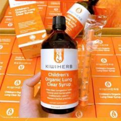 KiwiHerb Children's Organic Lung Clear Syrup |100 mL| Bổ phổi - Long đờm & Phân hủy chất nhầy sâu trong phổi dành cho trẻ từ 0 - 12 tuổi [S/P Chuẩn New Zealand]