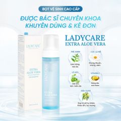 Bọt Vệ Sinh Ladycare Extra Aloe Vera 190ml Chính Hãng - Làm Sạch Dịu Nhẹ, Cân Bằng pH, Khử Mùi Vùng Kín