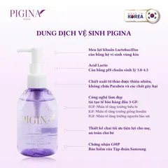 Dung Dịch Vệ Sinh Phụ Nữ Pigina Lacto Intimate Wash 150ml Hàn Quốc Chính Hãng – Làm Sạch Dịu Nhẹ, Hỗ Trợ Cân Bằng pH