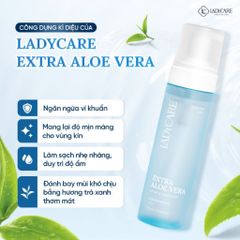 Bọt Vệ Sinh Ladycare Extra Aloe Vera 190ml Chính Hãng - Làm Sạch Dịu Nhẹ, Cân Bằng pH, Khử Mùi Vùng Kín