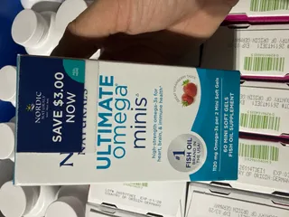 Nordic Naturals Ultimate Omega Minis - 60 viên mềm cá hồi - bổ sung omega-3 cho tim, não và hệ miễn dịch - hương dâu tây
