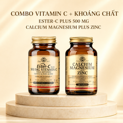 Combo Solgar Vitamin C & Khoáng Chất - Hỗ Trợ Xương & Miễn Dịch
