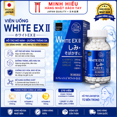 Viên Uống White EX II Nhật Bản 270 Viên – Hỗ Trợ Giảm Nám, Mờ Tàn Nhang, Dưỡng Trắng Da Từ Bên Trong