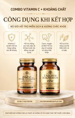 Combo Solgar Vitamin C & Khoáng Chất - Hỗ Trợ Xương & Miễn Dịch